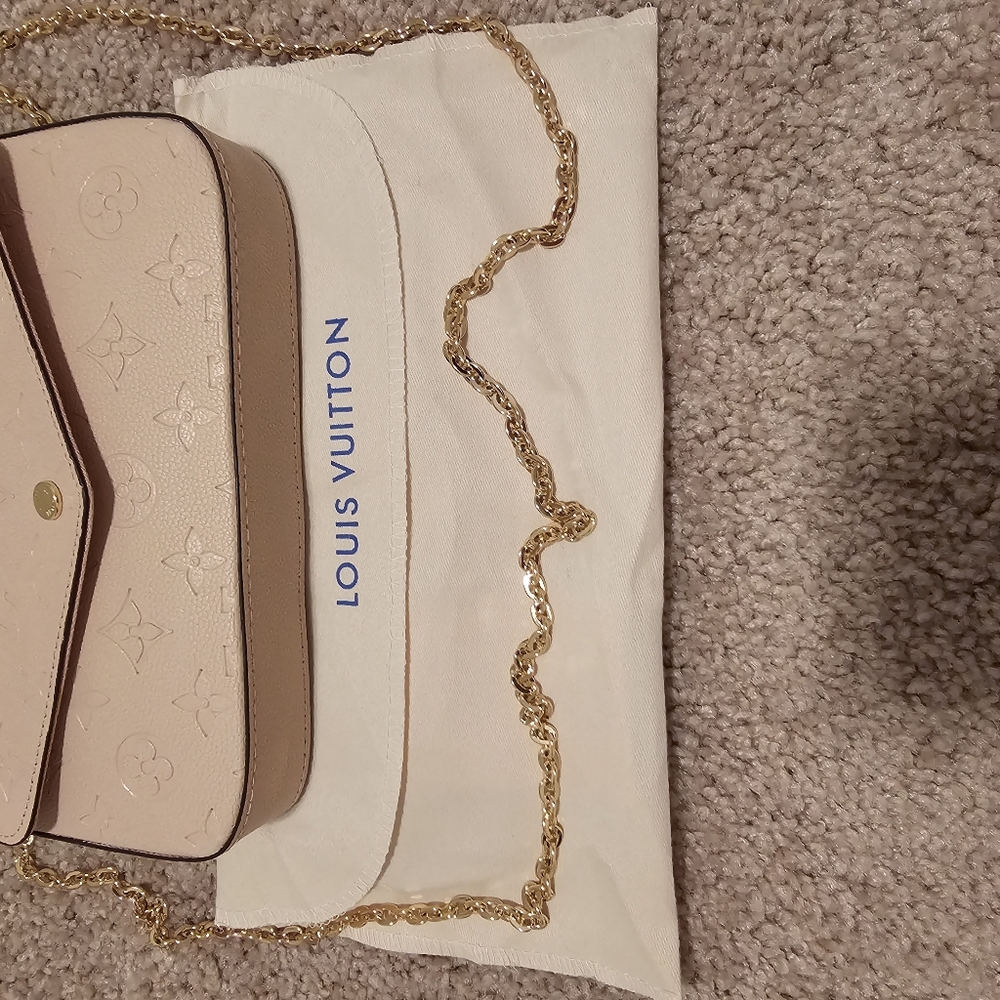 New faux leather pink louis vuitton bag